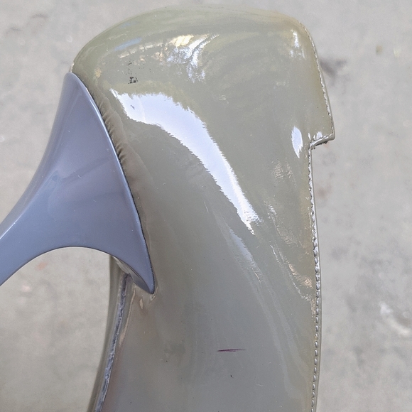 Balenciaga Gray Patent Leather Heels - Picture 9 of 10